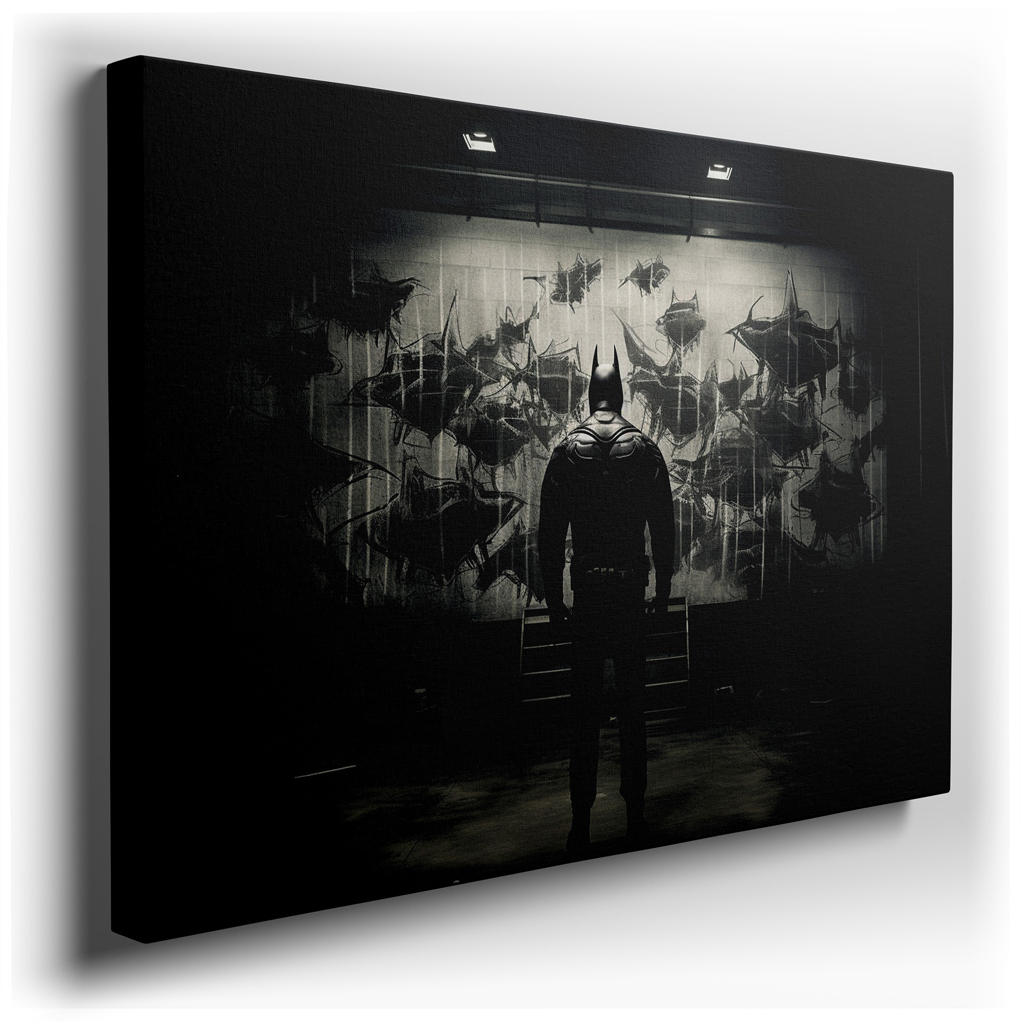 The Vigilante of Justice and Mystery - A Symbolic Representation of Righteousness and Secrecy. Large Canvas Wall Art