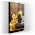 Tranquil Spa Stones and Graceful Orchids - Zen Canvas Wall Art
