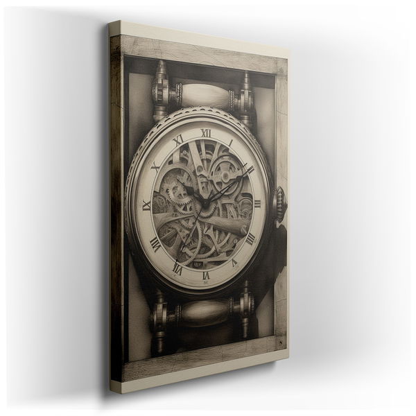 Vintage Watch Elegance - Metallic Hues Canvas Wall Art