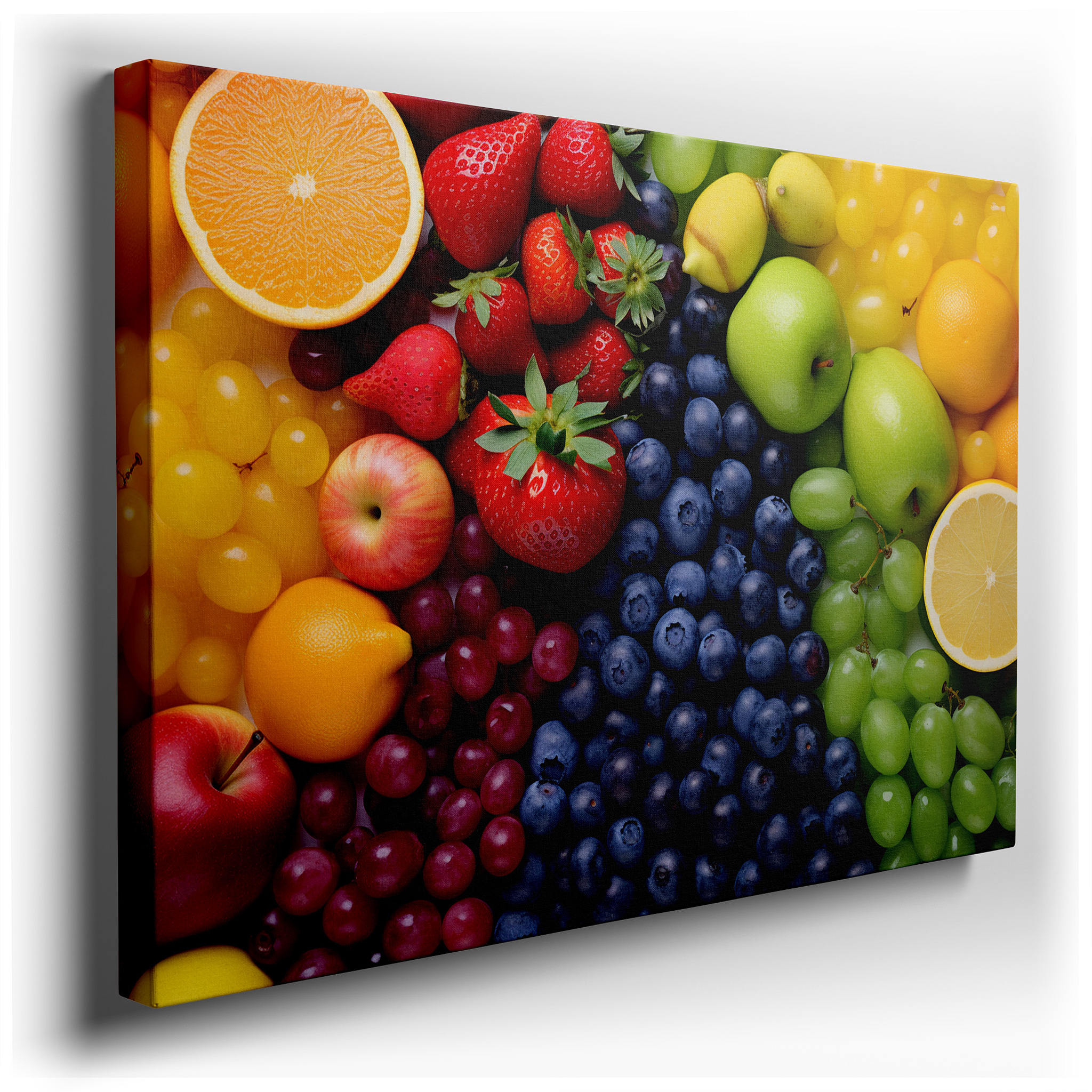 Wall Decor: A Lively Blend of Nature's Hues and Fresh Fruit, Encouraging Wellness and Culinary Innovation - Large