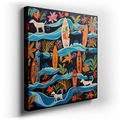 Cheerful Dogs on a Tropical Beach - Vibrant Canvas Wall Art