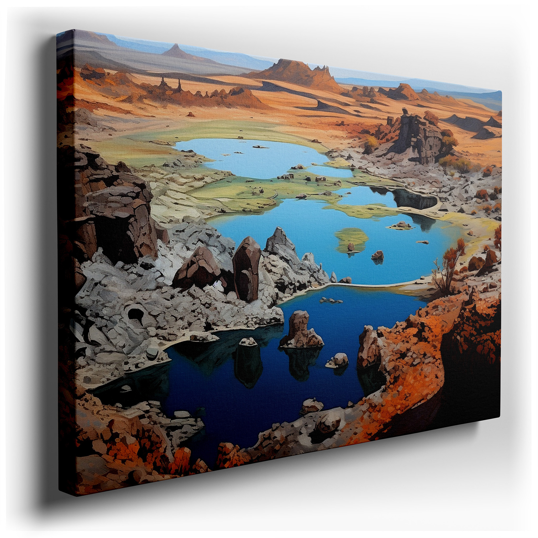 Wall Decor: Lush Oasis in Desert Sands - Exploring Nature's Tenacity and Beauty | Large Canvas Art for Home and Office,