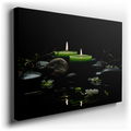 Serene Green Candles and Black Stones - Zen Canvas Wall Art