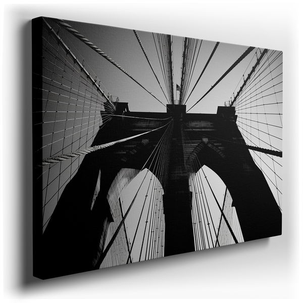 Black-and-White Brooklyn Bridge Wall Art for Home & Office