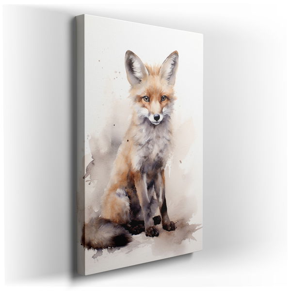 Watercolor Ethereal Fox - Elegant Canvas Wall Art