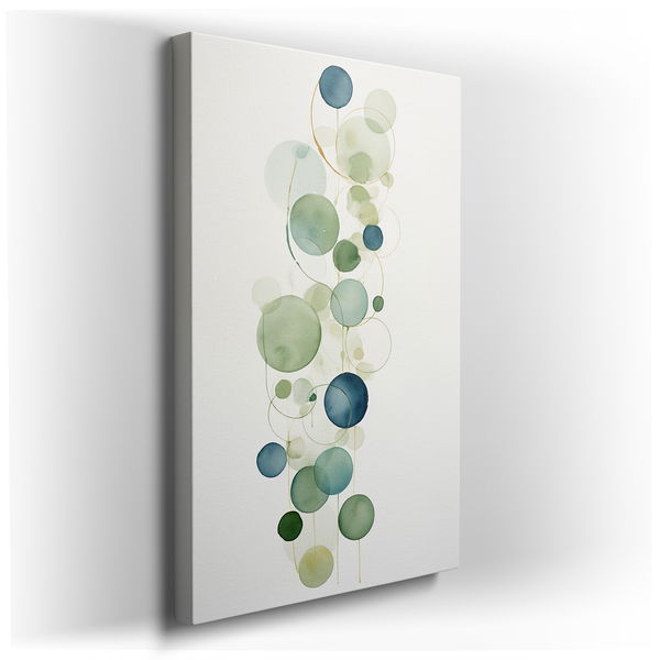 Watercolor Serenity - Tranquil Circles Canvas Wall Art
