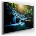 Waterfall and Jungle Scene - Tranquil Canvas Wall Art