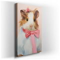 Guinea Pig in White Dress Canvas Art for Playful Spaces